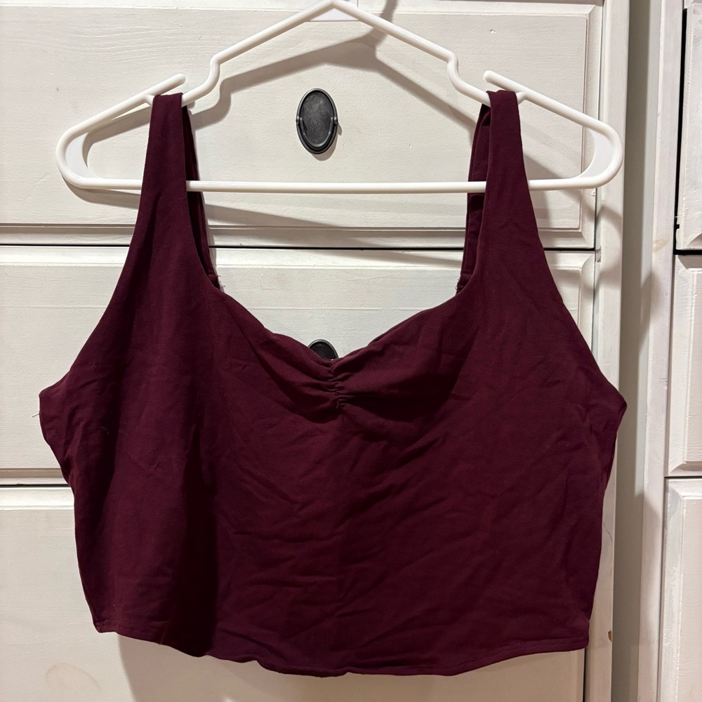 PINK Victoria's Secret Burgundy Crop Top